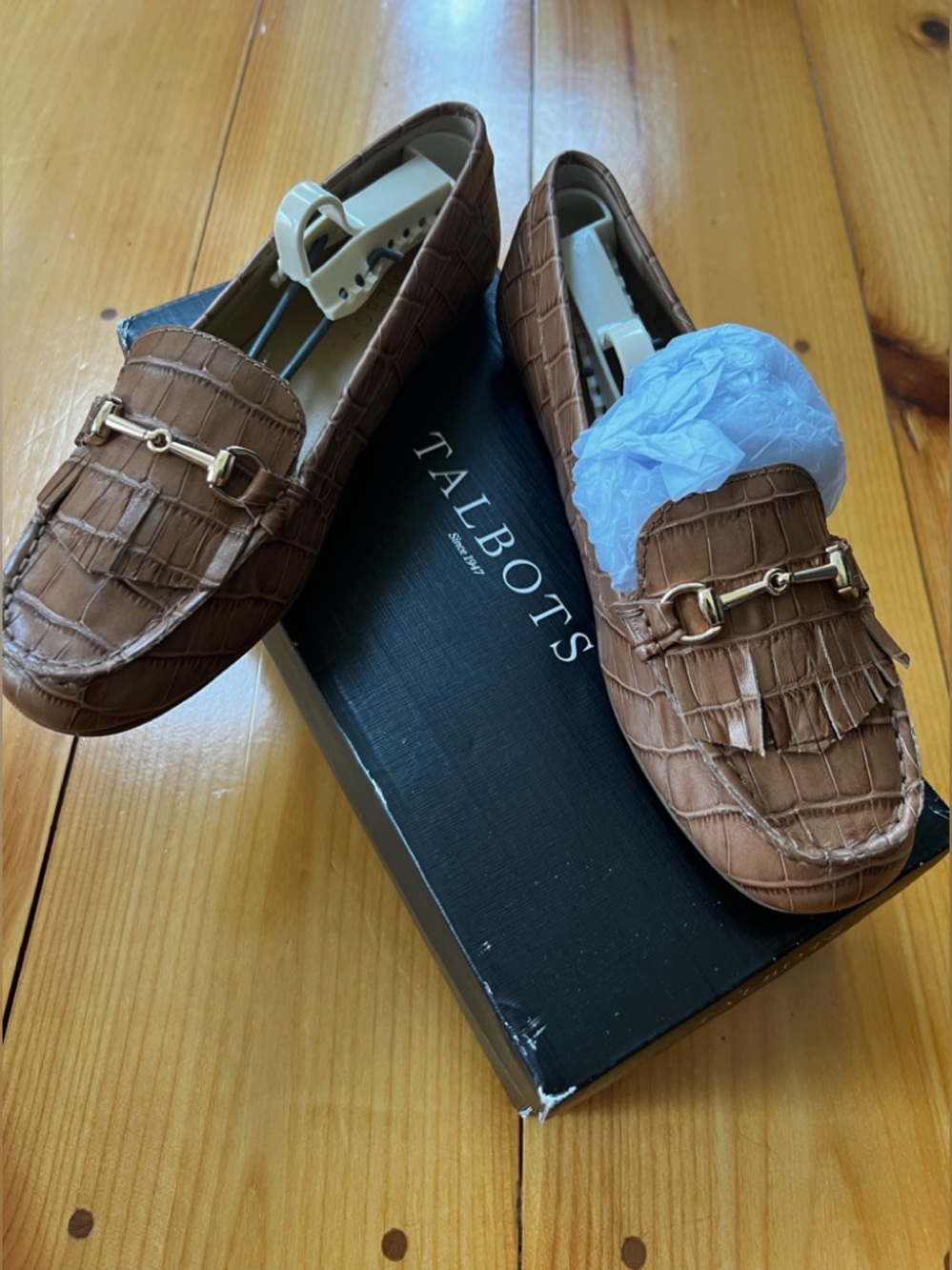 NEW Dark Toffee Everson Horsebit Leather Loafers. SZ 6.5